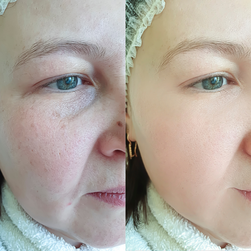 Vorher–Nachher-Ergebnis